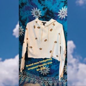 Forever 21 hedgehog cropped hoodie